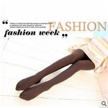 秋冬春新款天鹅绒超弹显瘦竖条纹麻花连裤袜厚打底裤袜子