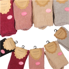 YD0103外贸原单袜子批发COLLOCATION罗口兔羊毛女袜