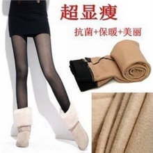 秋冬款假透肉加厚拉绒保暖九分裤袜厂家直销批发