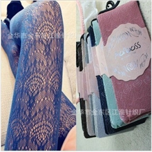 新品正品孔雀尾重工蕾丝镂空弹力连裤袜蕾丝袜19005