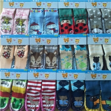 2013春夏新款童袜多色卡通图案纯棉皮底袜子多功能儿童袜批发