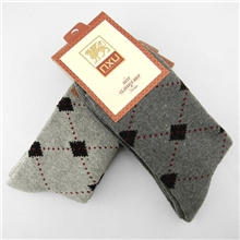 2013秋冬新款男式毛圈袜大小菱形格款保暖加厚毛巾袜袜子批发