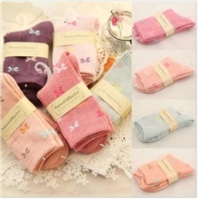 秋冬加厚保暖女士袜子全棉中筒女袜毛巾袜纯棉毛圈袜拉毛袜子