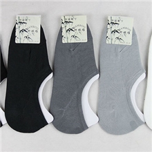厂家直销袜子竹纤维男袜竹纤维男船袜防滑隐形袜袜子批发