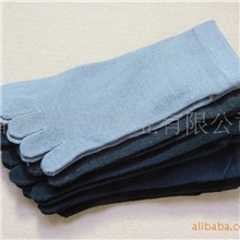 纯棉五趾袜子全棉五指袜短筒(统)袜纯色刚过脚踝