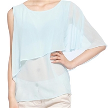 YIGELILA欧美时尚女式不规则单肩雪纺背心斗篷天猫货源代发货719