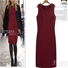 批发秋冬装高档毛呢连衣裙包臀修身显瘦背心裙大码女装无袖裙