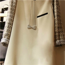 韩国东大门代购秋装韩版连衣裙女装显瘦大码长袖毛呢连衣裙子女