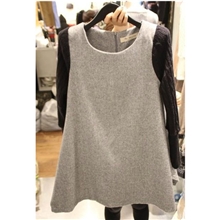 韩国代购秋装新款女装韩版连衣裙显瘦气质长袖秋冬拼接打底裙子女