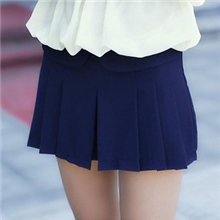 韩版修身淑女时尚打底裙裤裙小清新雪纺短百褶裙半身裙
