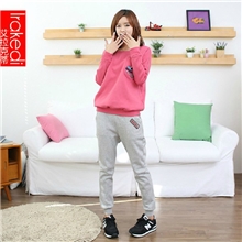 卫衣韩版两件套保暖加绒运动套装宽松大码2013新款女装