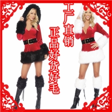 1105工厂批发外贸圣诞服装圣诞装长袖圣诞服装圣诞脚套长毛厚版