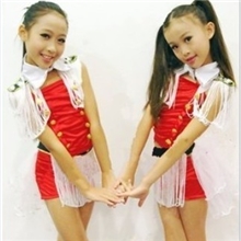 儿童爵士舞演出服幼儿现代舞演出服少儿爵士舞街舞演出服女童流苏
