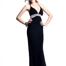 供应欧美晚礼服长款深V精典款