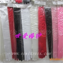 批发婚礼手套象牙色外贸婚纱手套白色粉色手套加长版ST010