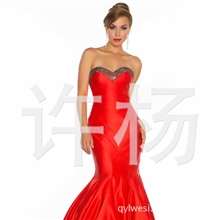 专业外贸新款2012高档晚礼服长款敬酒服结婚礼服抹胸婚纱礼服
