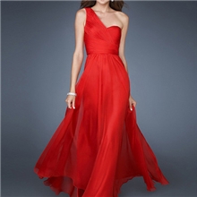 专业外贸供应礼服2013新款女式礼服优雅及地单肩长款礼服厂家批发