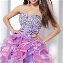 厂家供应女装婚纱礼服2013新款时尚百搭紫色收腰公主婚纱礼服