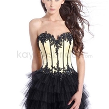 厂家供应女装婚纱礼服2013新款黑色露肩收腰时尚婚纱礼服裙