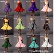 抹胸雪纺短裙外单厂家直销伴娘裙雪纺短裙