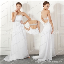 鸡尾酒会礼服party晚装露背新款婚纱礼服新娘热销显瘦款