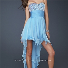 鸡尾酒会礼服party晚装前短后长雪纺婚纱礼服