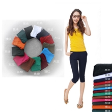 2013新女装打底裤糖果色夏季韩版女裤小脚裤子铅笔裤七分裤