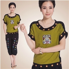 2013中老年套装妈妈装夏装宽松时尚老年人女装服饰奶奶装厂家直售