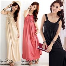 批发代理胸交叉抓皱美胸双肩帶長款洋裙连衣裙晚宴礼服2804