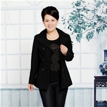 供应中老年韩版修身女装中年春秋款时尚妈妈装春秋毛呢外套