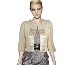 2013秋季新款欧格菲品牌披肩小坎肩防晒衣长袖百搭透明衫厂家直销