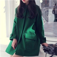 秋装冬装毛呢外套韩版休闲通勤呢子大衣女装毛呢大衣特价批发代理