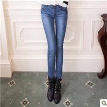 【韩国代购】秋装新款弹力紧身牛仔裤女韩版显瘦小脚裤子铅笔裤