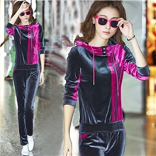 2013新款天鹅绒运动套装女金丝绒运动服春秋装韩版时尚卫衣