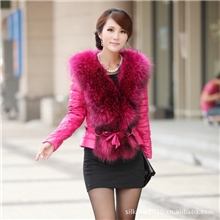 批发新款特价海宁皮衣绵羊皮真皮羽绒服貉子毛领女式短款外套