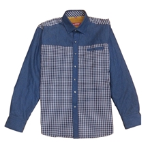 厂家直销梦之狼牛仔格子衬衫保暖内衣