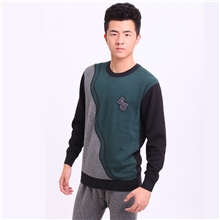 【厂家直销】梦之狼男士巴黎风波浪条提花保暖内衣套装批发