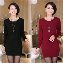 恒源祥女士羊绒衫中长款正品羊毛衫女装韩版毛衣外套