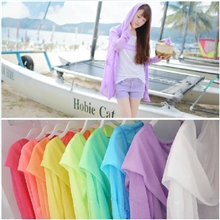(现货特批）一件代发韩国单冰淇淋糖果连帽开衫空调防晒衫防晒衣