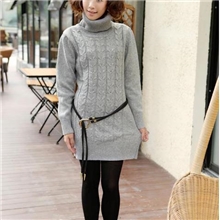 冬装新款麻花编织高领长袖毛衣超人特价商品004