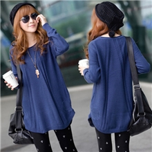 女装批发2013秋装新品韩版复古长袖宽松针织衫中长款毛衣外套