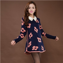 秋冬新款韩国宽松毛衣女式中长款加厚打底针织衫厂家批发