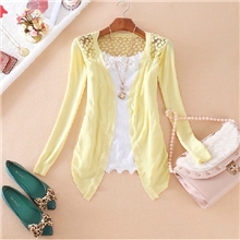 新款针织衫开衫长袖开衫女装针织衫镂空开衫薄款针织衫