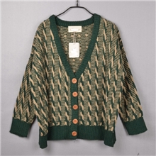 韩国东大门新款开衫毛衣V领加厚宽松类蝙蝠衫样式女士针织毛衣