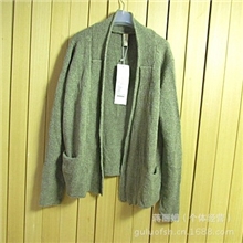 品牌女装尾货秋冬新品简单大方纯色女士针织长袖开衫