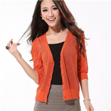 厂家精品韩版夏季镂空针织衫防晒衫