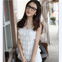 2013新款春装百搭蕾丝镶钻吊带层层背心蛋糕针织吊7层背心