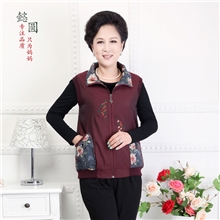 【一件代发】中老年女装秋装大码女装妈妈装马甲绣花亮片