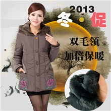批发中老年棉衣女新款妈妈时尚棉服秋冬装中年加厚保暖棉袄外套