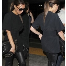 欧美大牌原单女装贝嫂维多利亚同款羊毛呢中长款上衣好质量